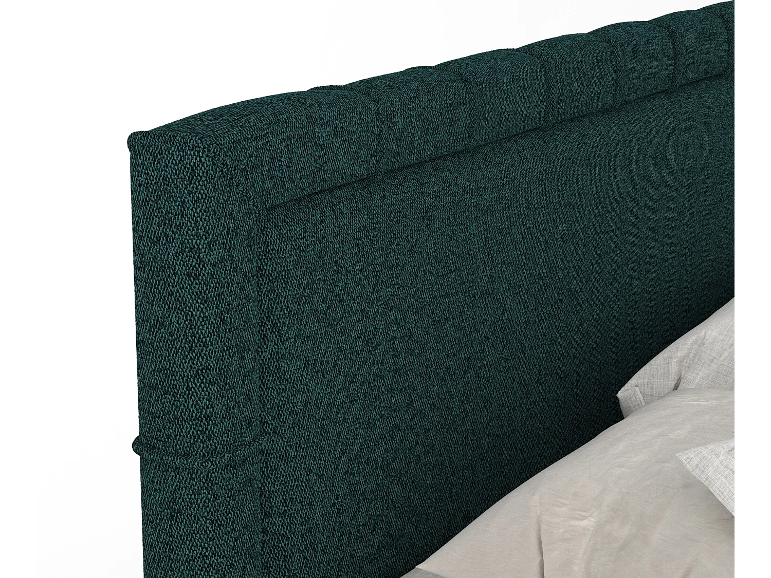 Boxspringbett aus Webstoff Voyage - Matratze - Toppermatratze - 180x200 cm - grün
