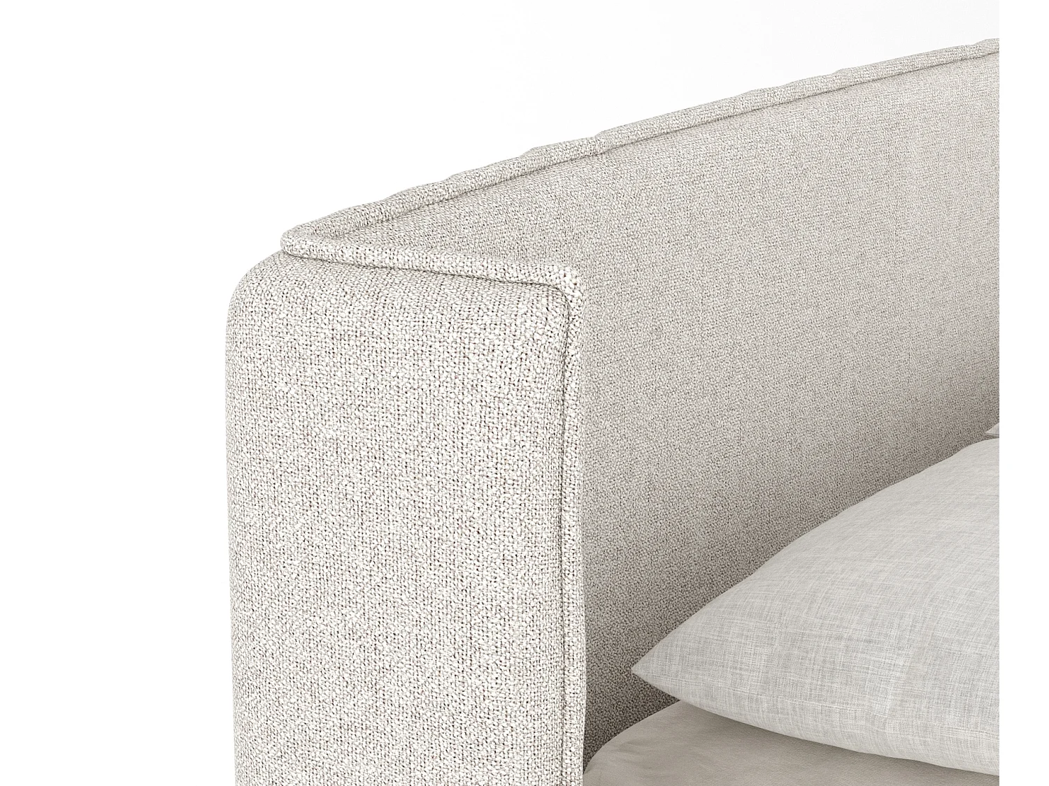 Boxspringbett aus Webstoff Carizzo - Matratze - Toppermatratze - 180x200 cm - beige