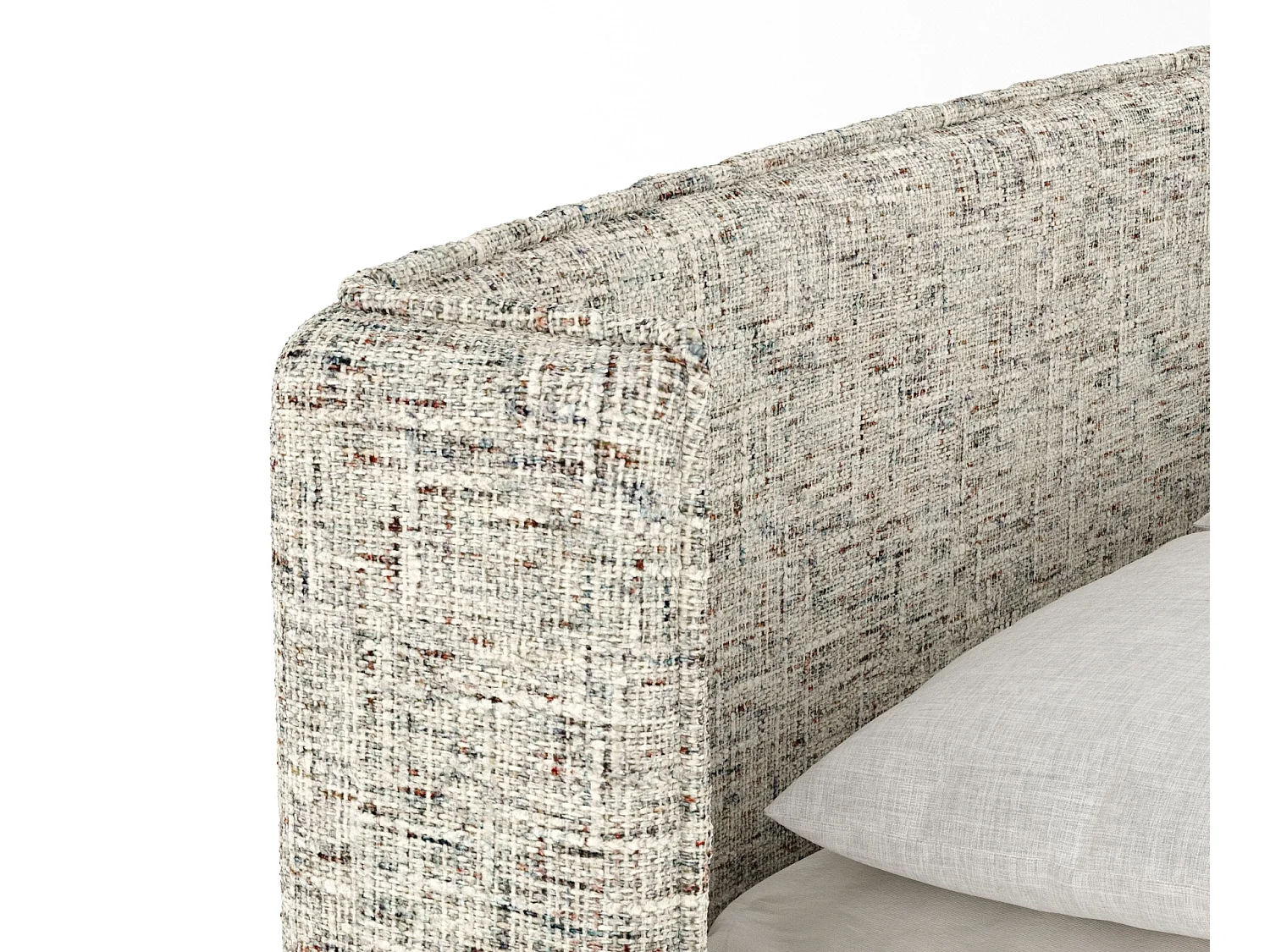 Boxspringbett aus Webstoff Carizzo - Matratze - Toppermatratze - 160x200 cm - beige melange