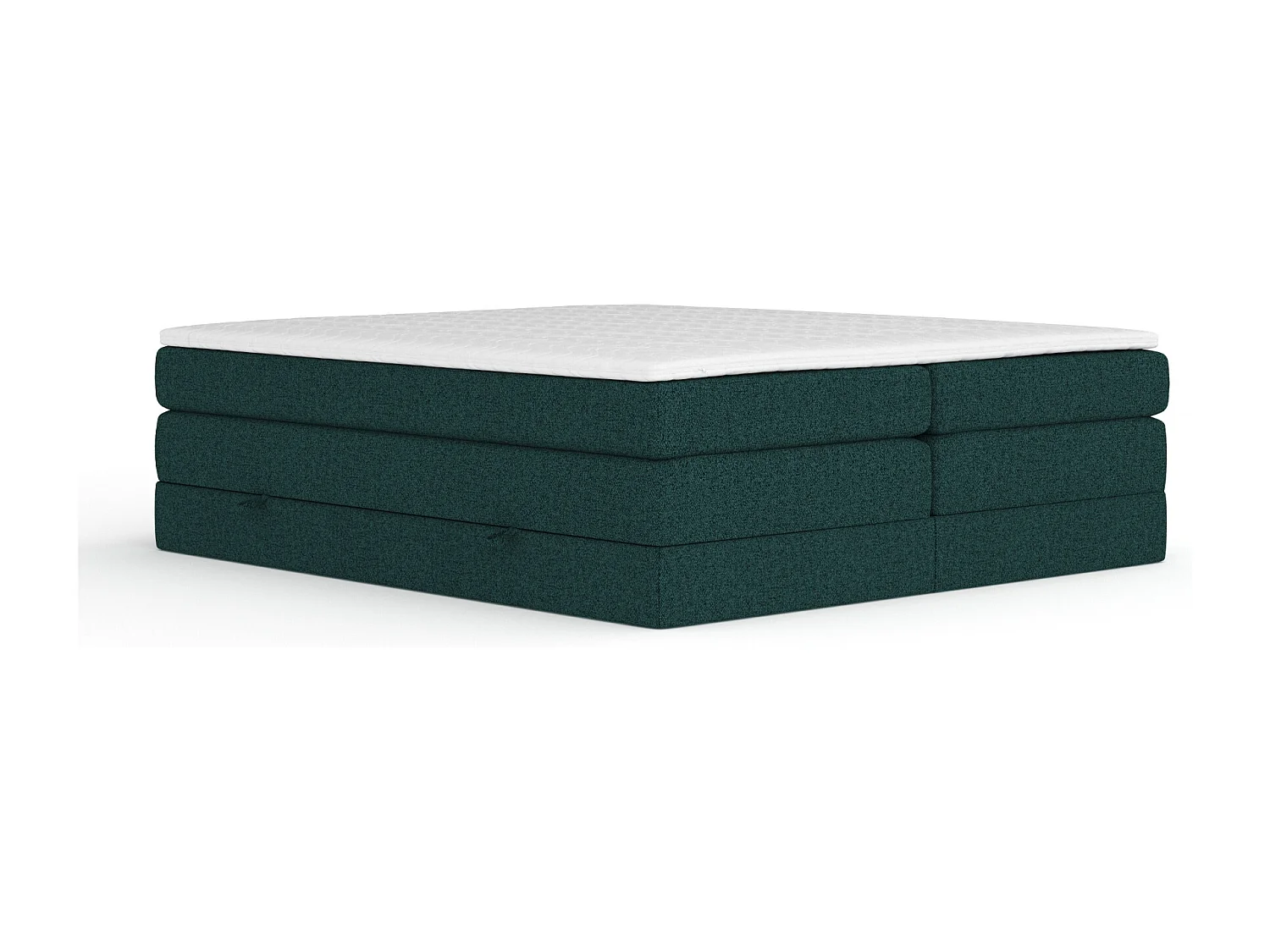 Lit boxspring en toile tissée Juniper - matelas - surmatelas - 140x200 cm - vert