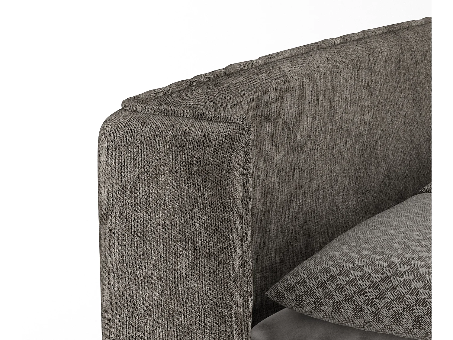 Boxspringbett aus Chenille-Stoff Passion - Matratze - Toppermatratze - 160x200 cm - braun