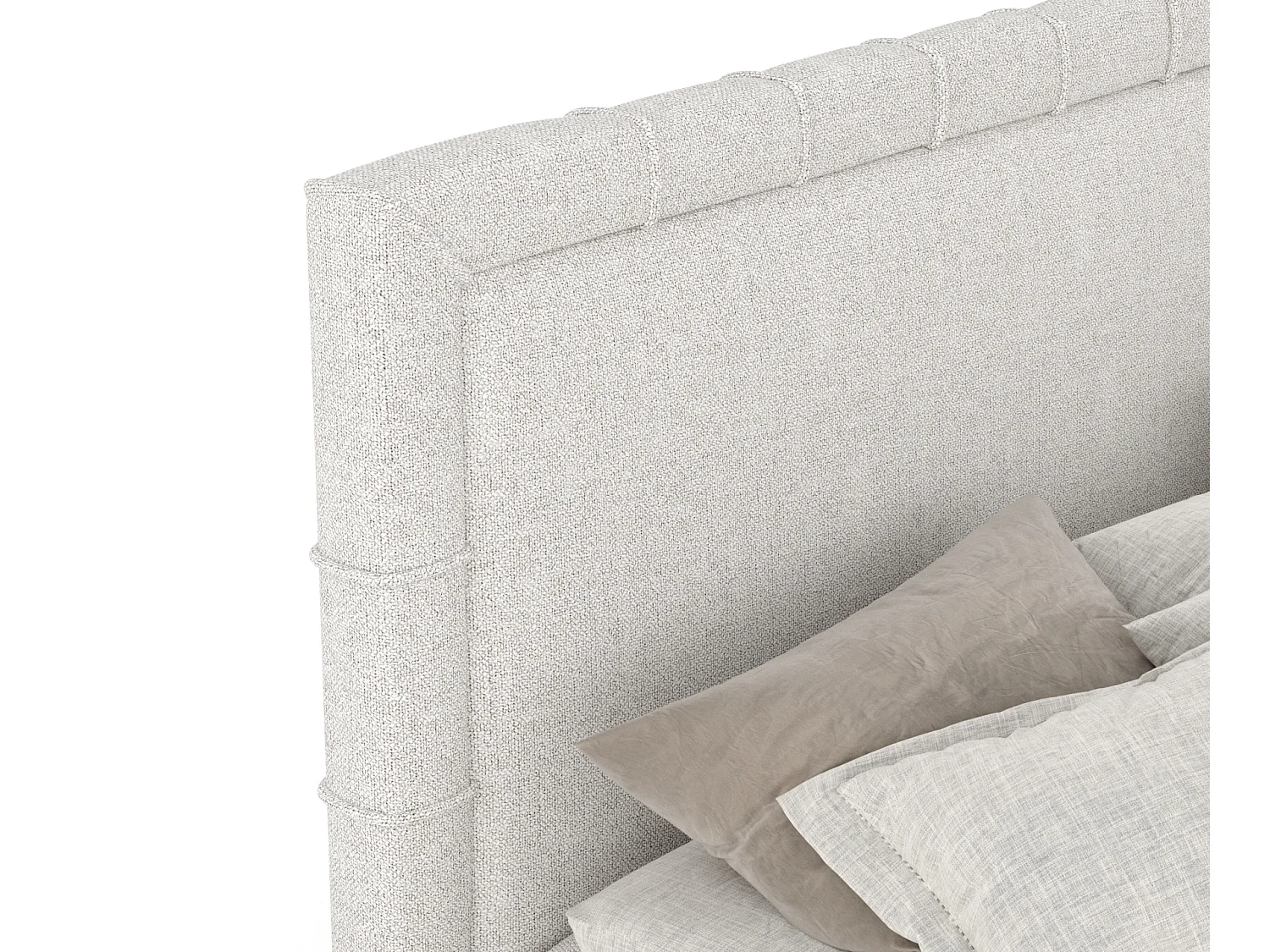 Lit boxspring en toile tissée Sundown - matelas - surmatelas - 160x200 cm - beige