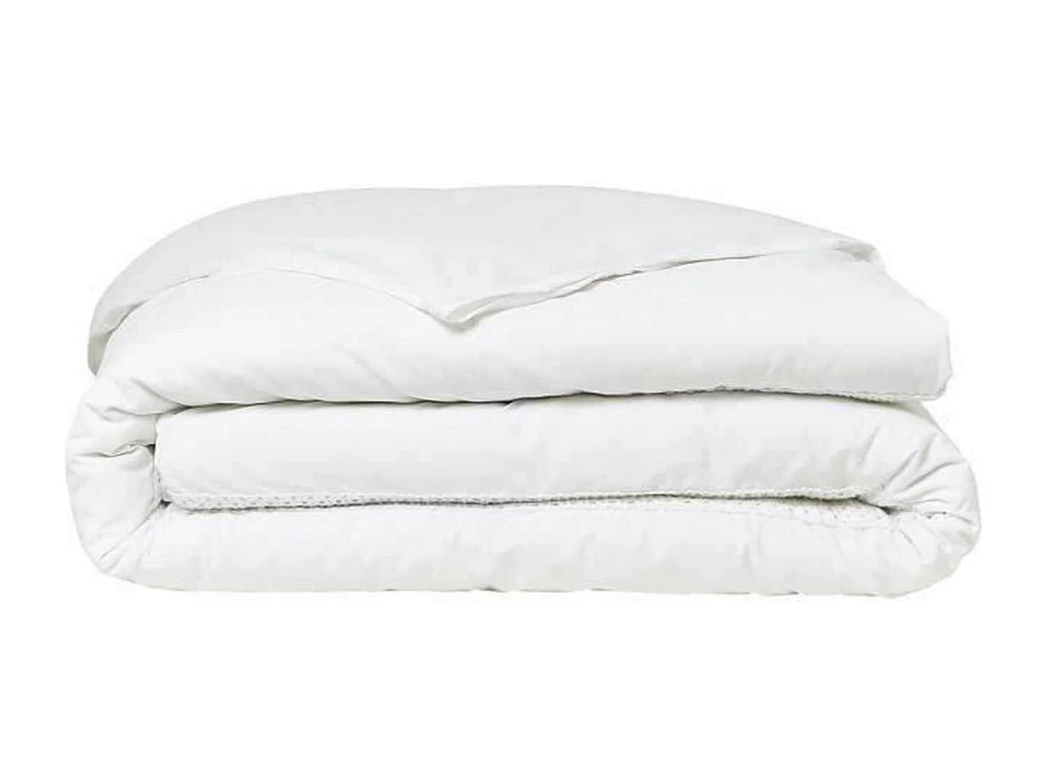 Parure de lit - 220 x 240 cm - 100% Percale finition macramé - Craie