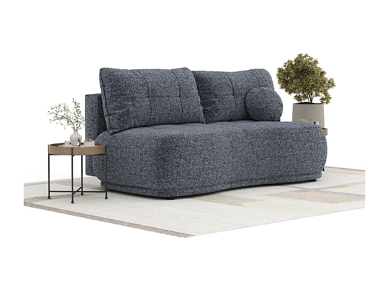 Sofa mit Schlaffunktion Cirrus - Webstoff - Drei-Personen - marineblau