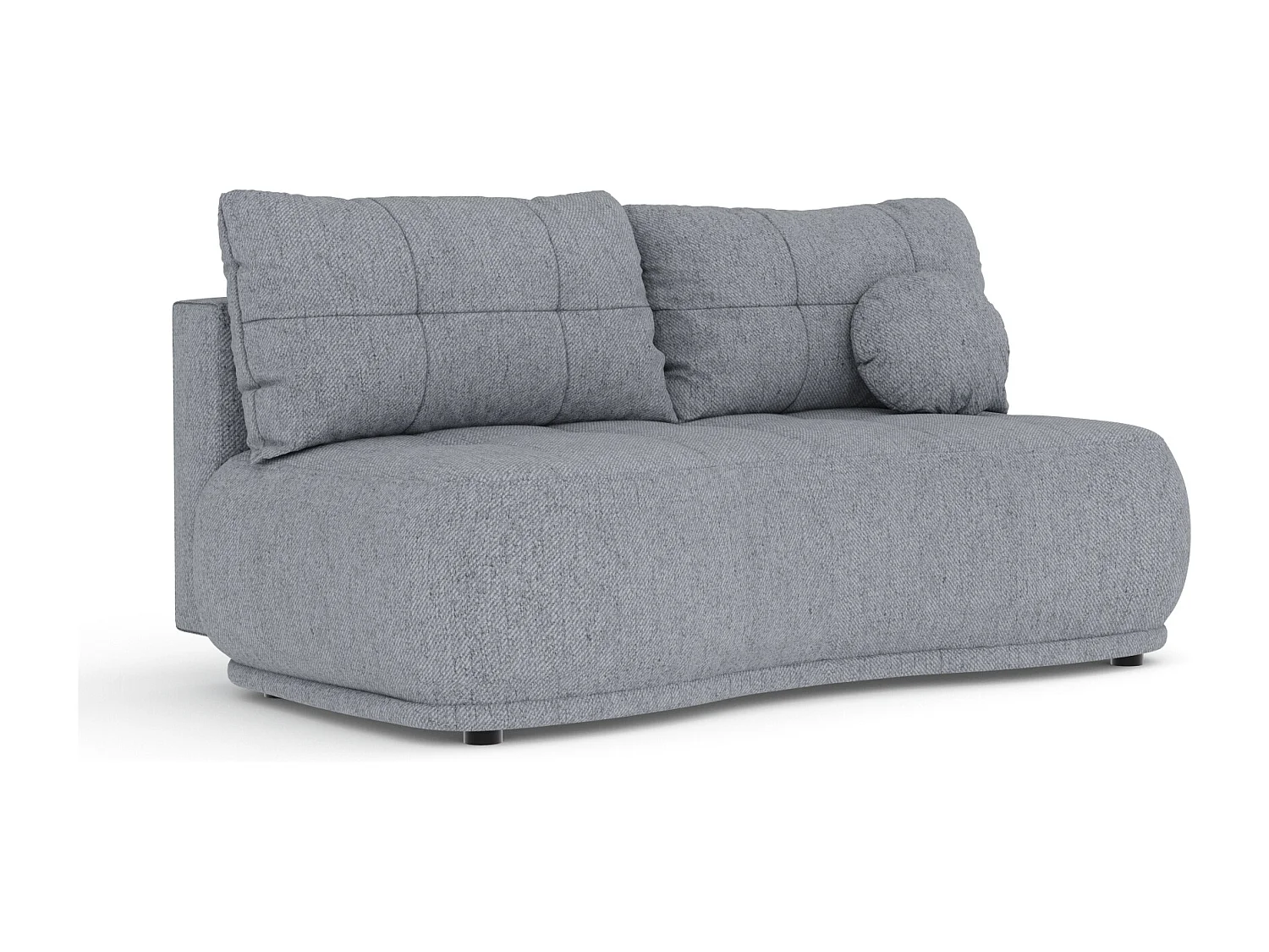 Canapé convertible Cirrus - toile tissée - 3 places - gris