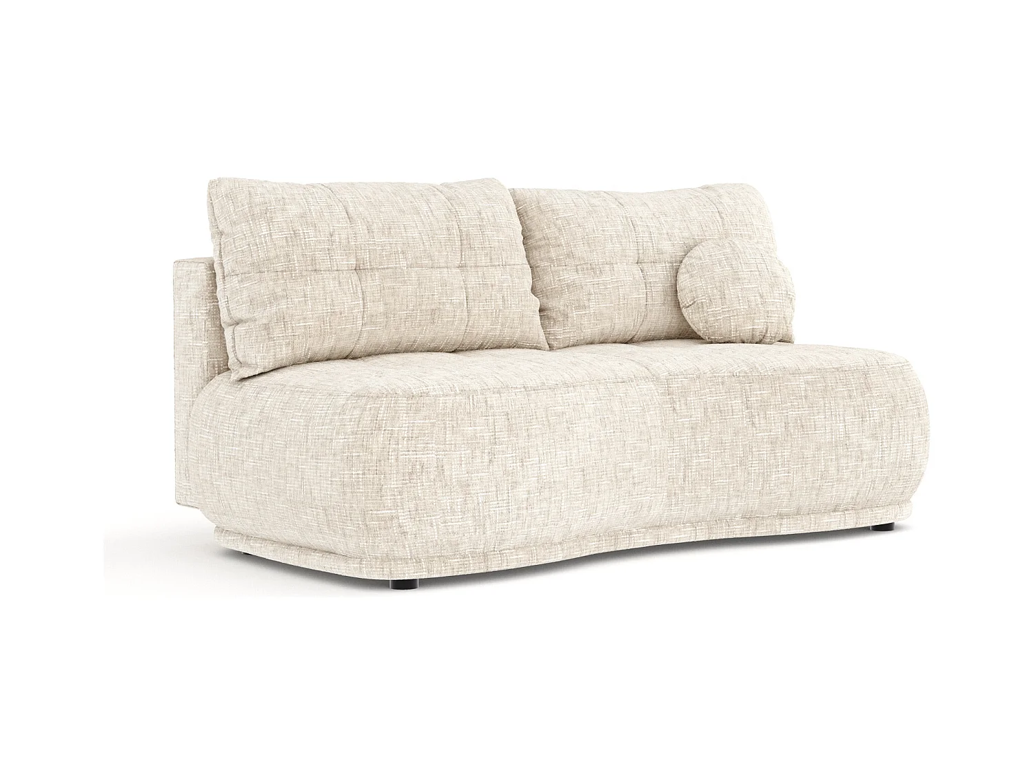Sofa mit Schlaffunktion Cirrus - Webstoff - Drei-Personen - creme