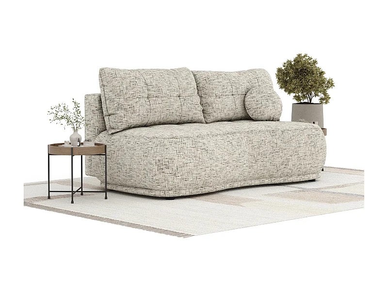 Canapé convertible Cirrus - toile tissée - 3 places - beige mélangé