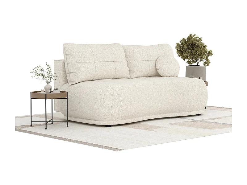 Sofa mit Schlaffunktion Cirrus - Boucle - Drei-Personen - creme