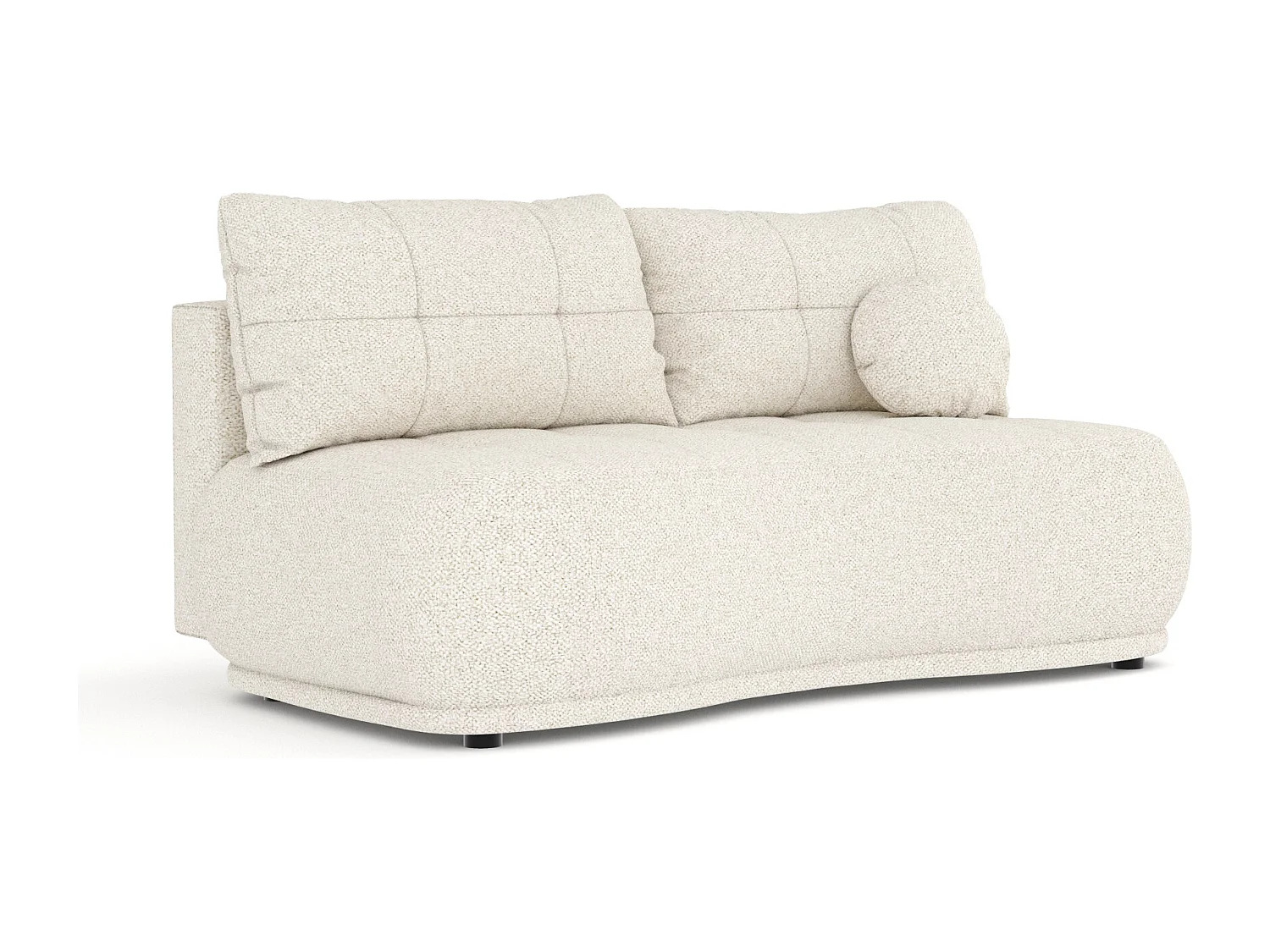 Canapé convertible Cirrus - boucle - 3 places - creme