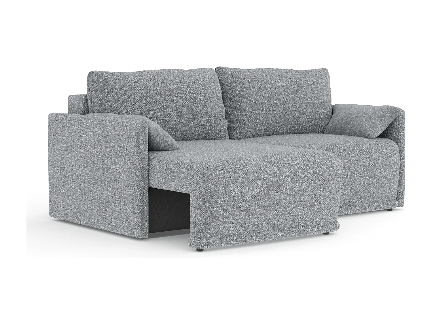 Canapé convertible Nappa - boucle - 3 places - gris
