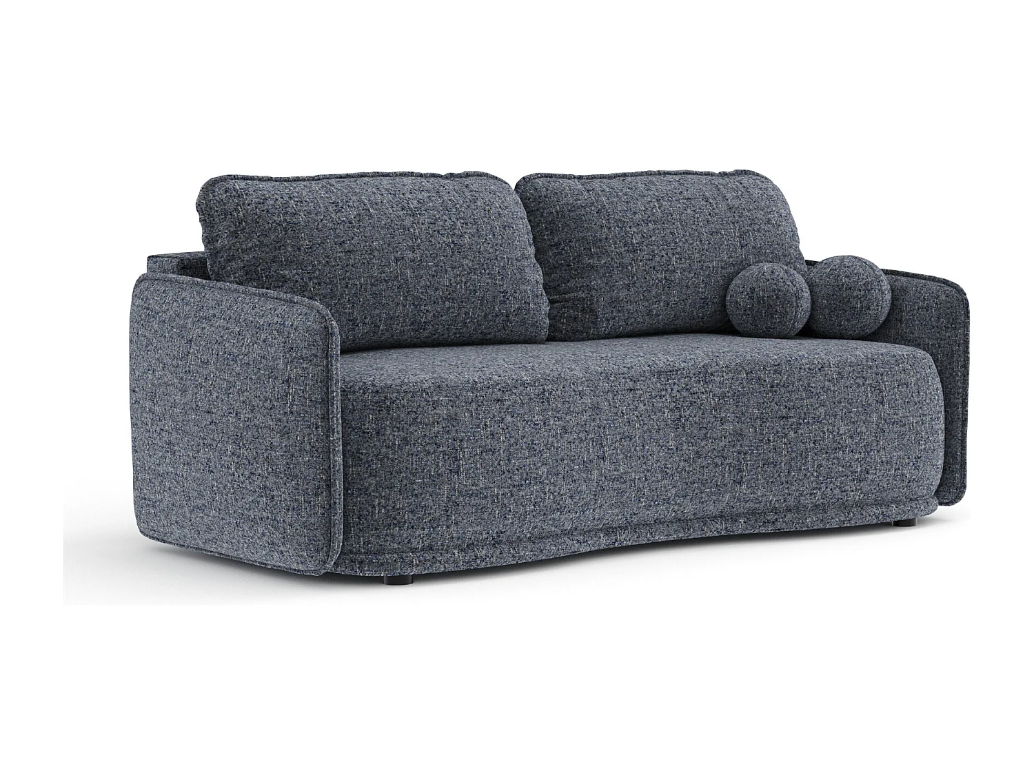 Canapé convertible Mitsis - toile tissée - 3 places - bleu marine