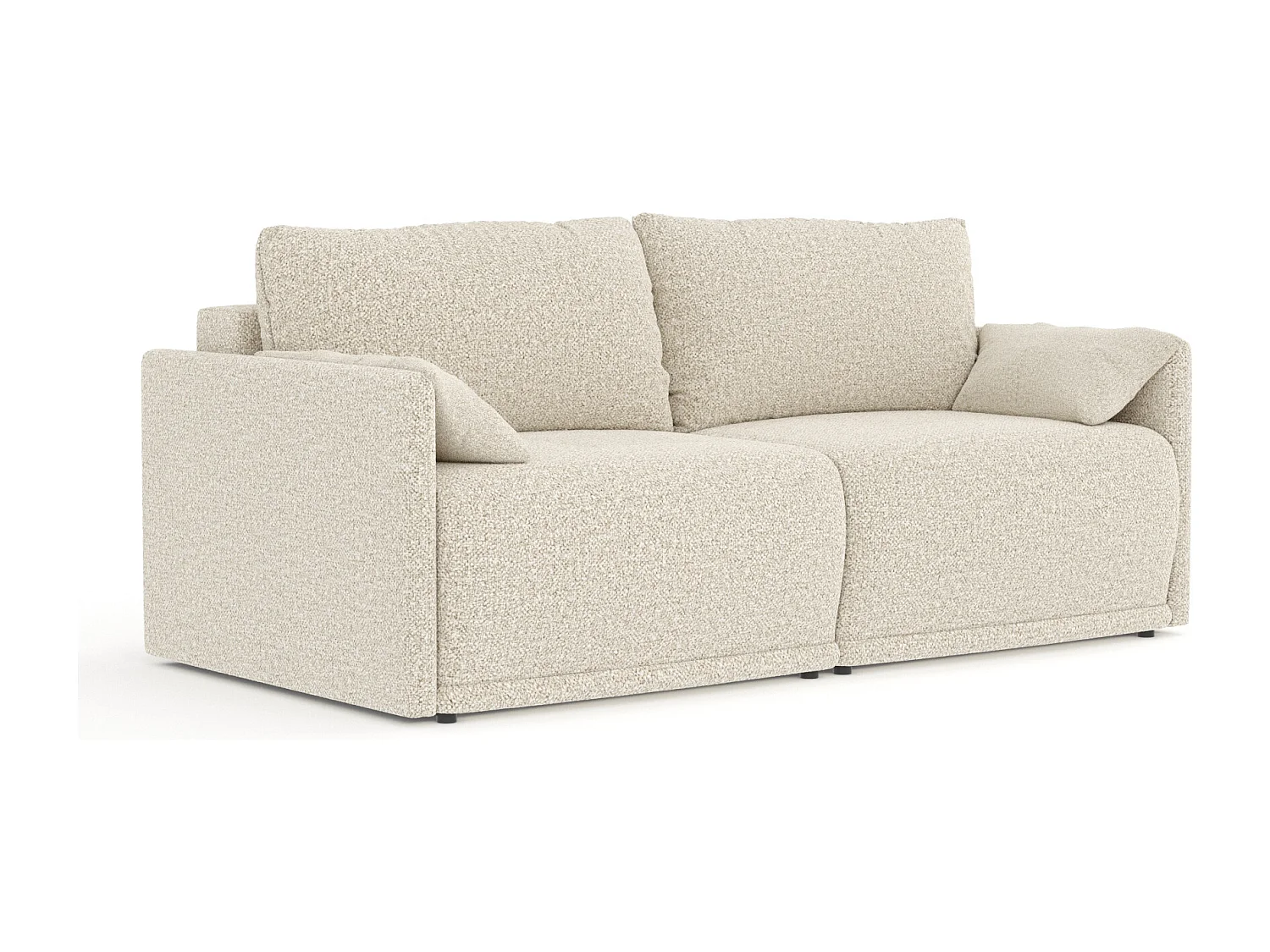 Canapé convertible Nappa - boucle - 3 places - beige