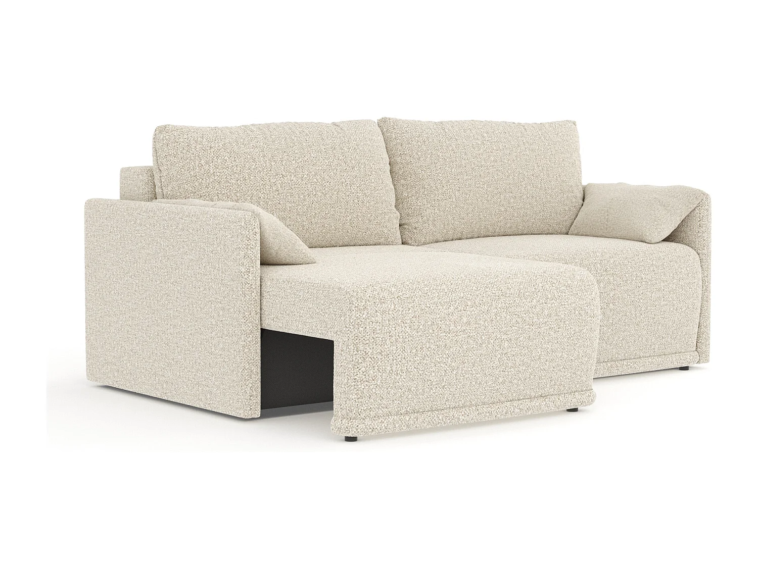 Canapé convertible Nappa - boucle - 3 places - beige