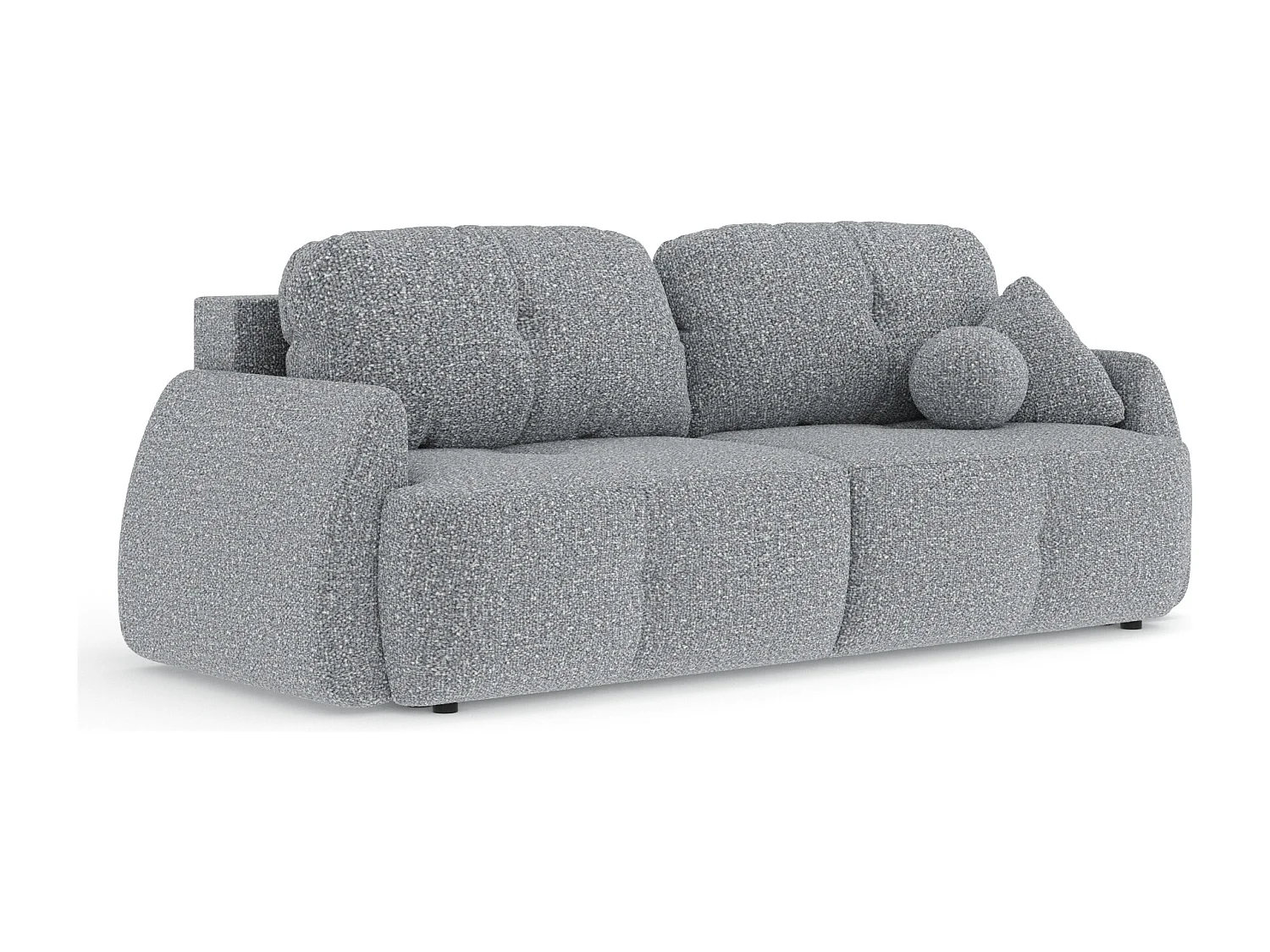 Canapé convertible Loca - boucle - 3 places - gris