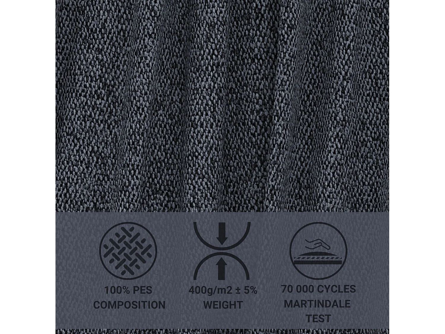 Canapé d'angle convertible Bodega - toile tissée - 4 places - bleu gris