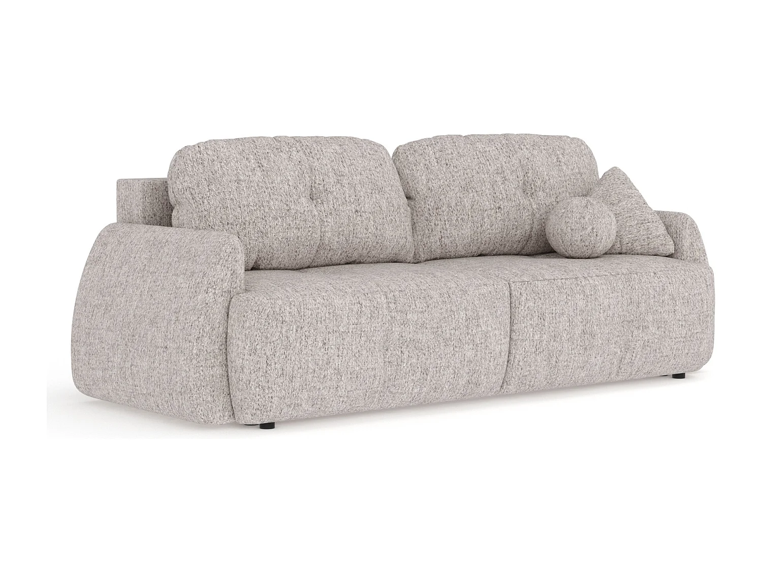 Canapé convertible Loca - toile tissée - 3 places - brun claire