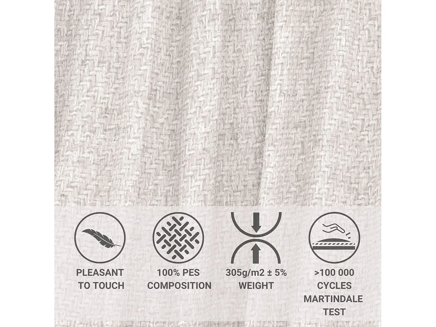 Canapé convertible Mitsis - toile tissée - 3 places - beige