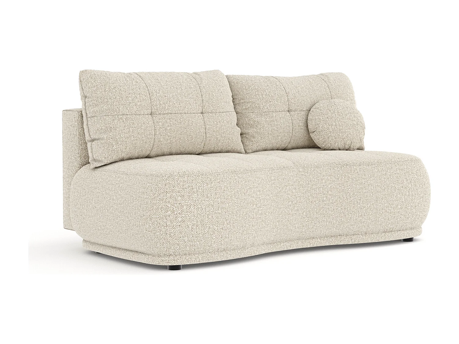 Canapé convertible Cirrus - boucle - 3 places - beige