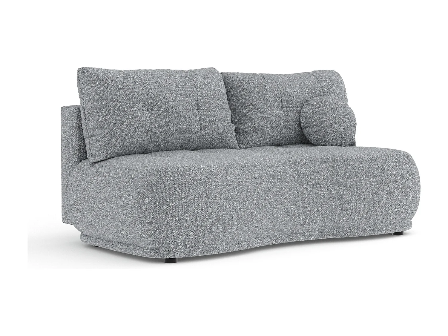 Canapé convertible Cirrus - boucle - 3 places - gris