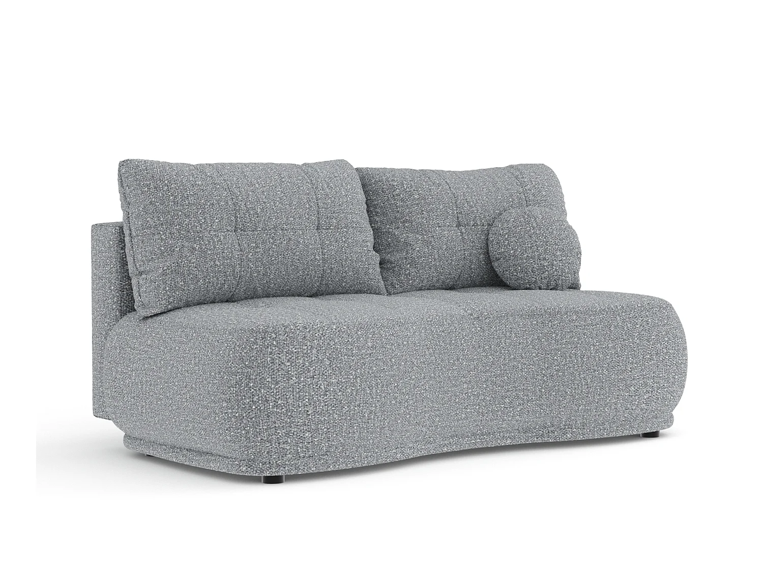 Canapé convertible Cirrus - boucle - 3 places - gris