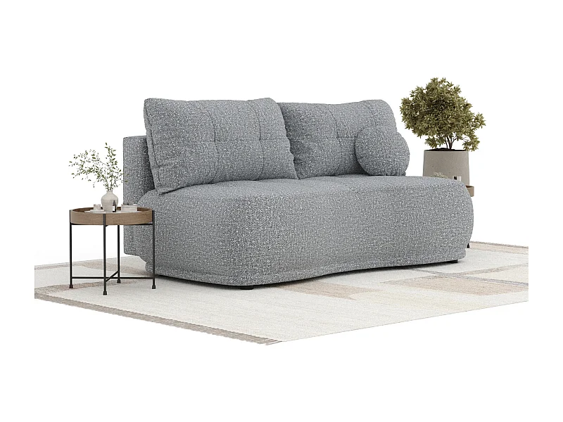 Canapé convertible Cirrus - boucle - 3 places - gris