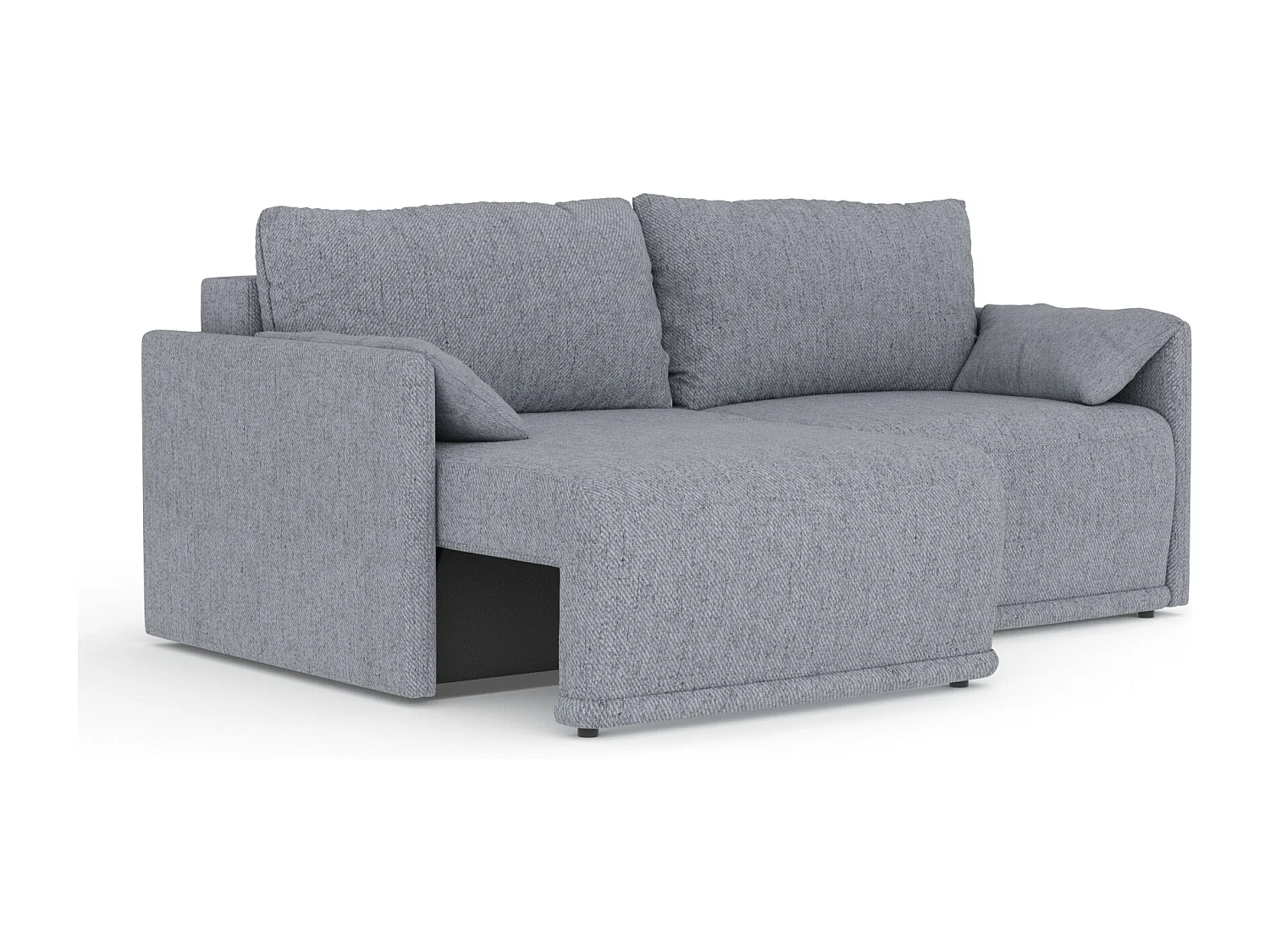 Canapé convertible Nappa - toile tissée - 3 places - gris