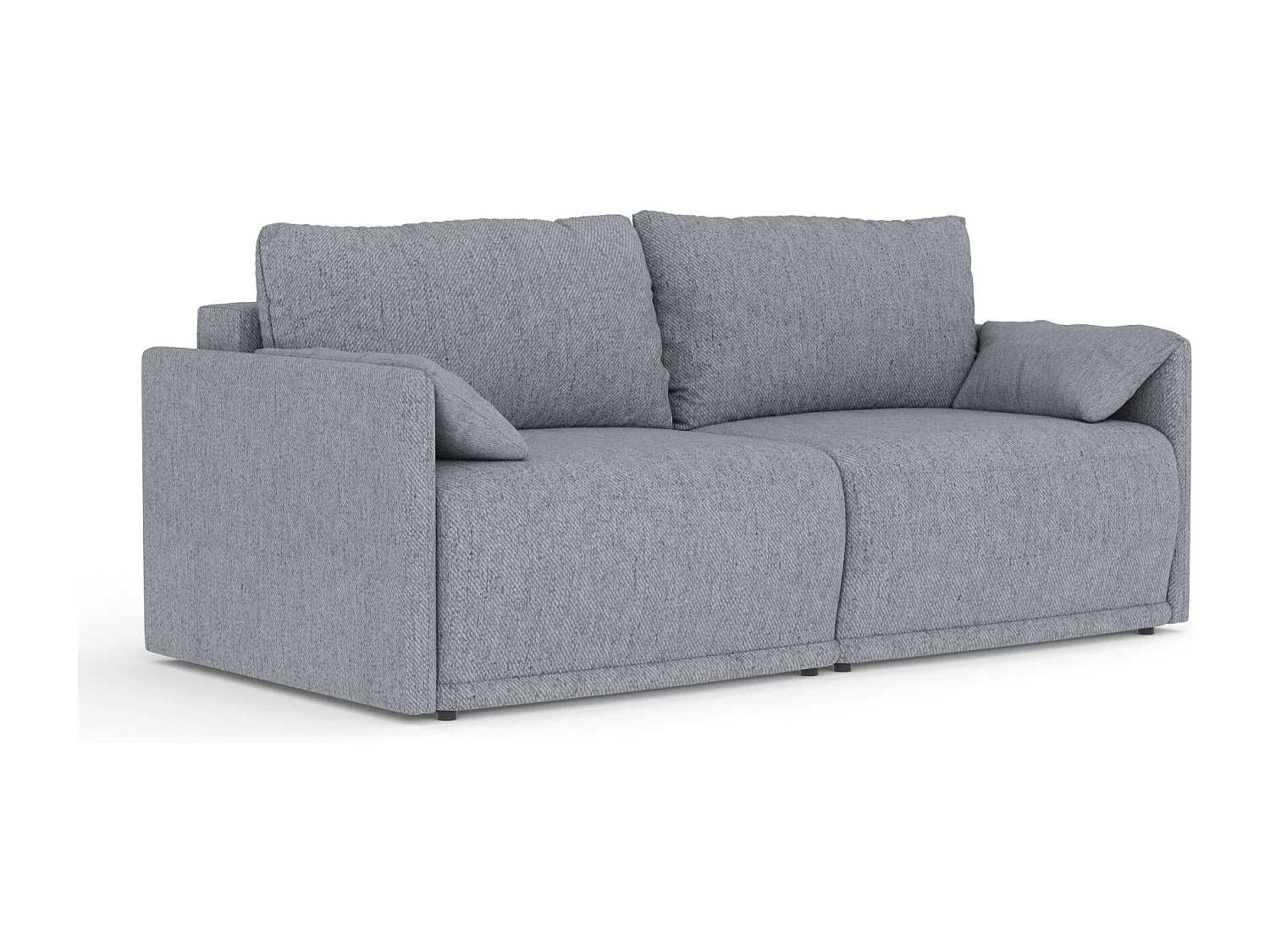 Canapé convertible Nappa - toile tissée - 3 places - gris