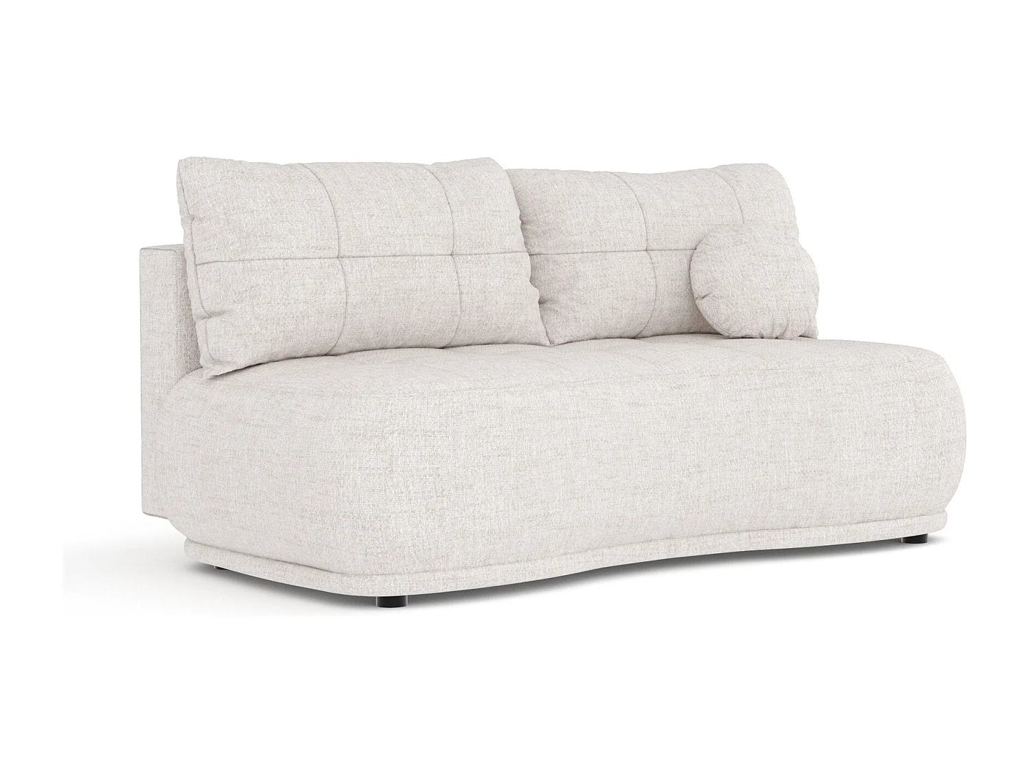 Canapé convertible Cirrus - toile tissée - 3 places - beige