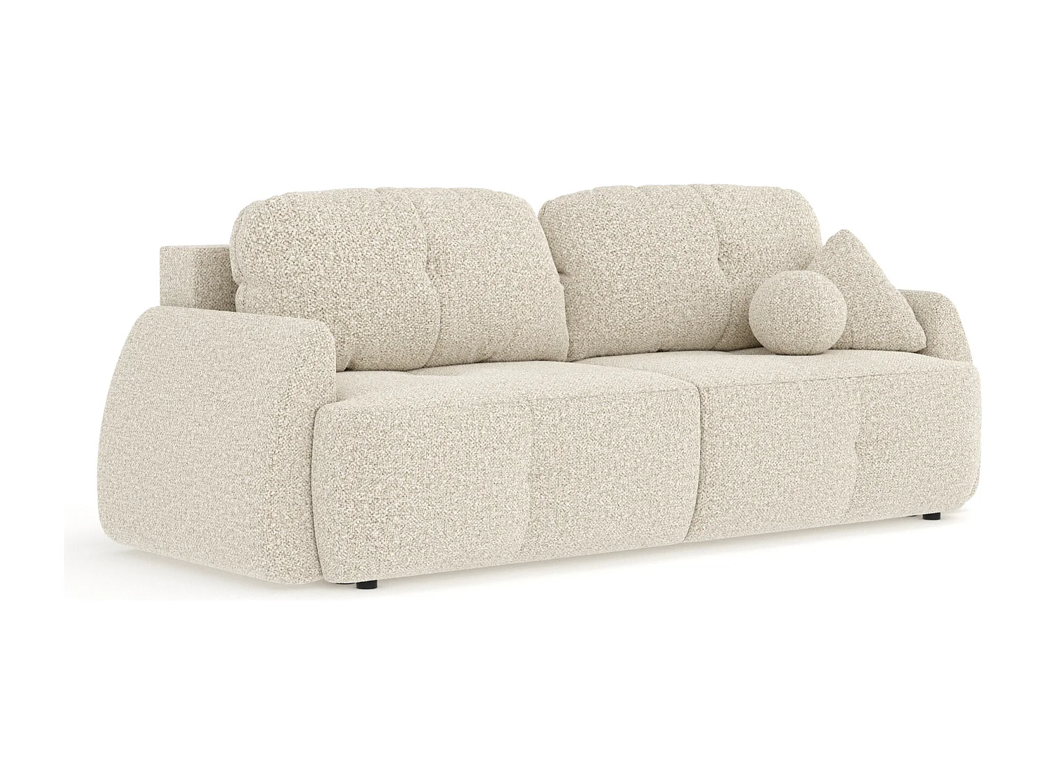 Canapé convertible Loca - boucle - 3 places - beige