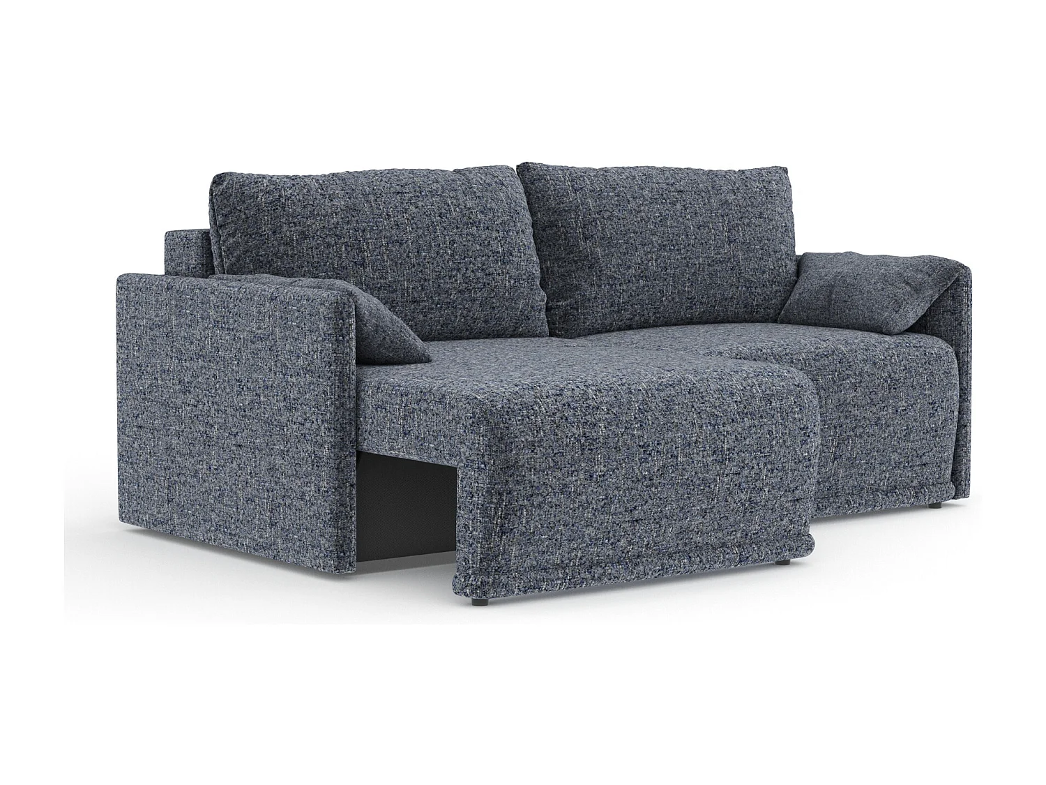 Canapé convertible Nappa - toile tissée - 3 places - bleu marine