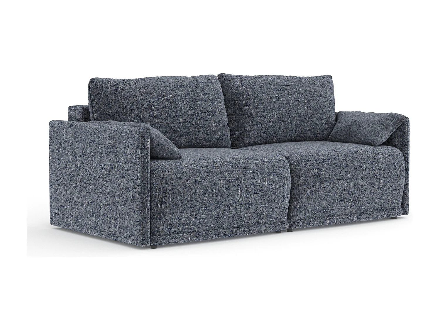 Canapé convertible Nappa - toile tissée - 3 places - bleu marine