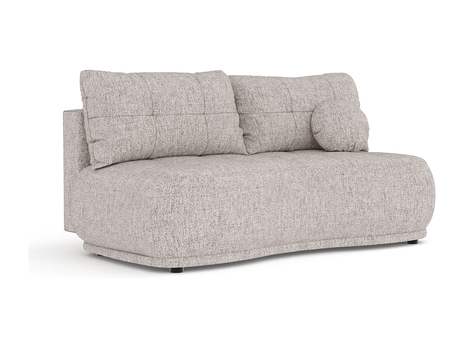 Canapé convertible Cirrus - toile tissée - 3 places - brun claire