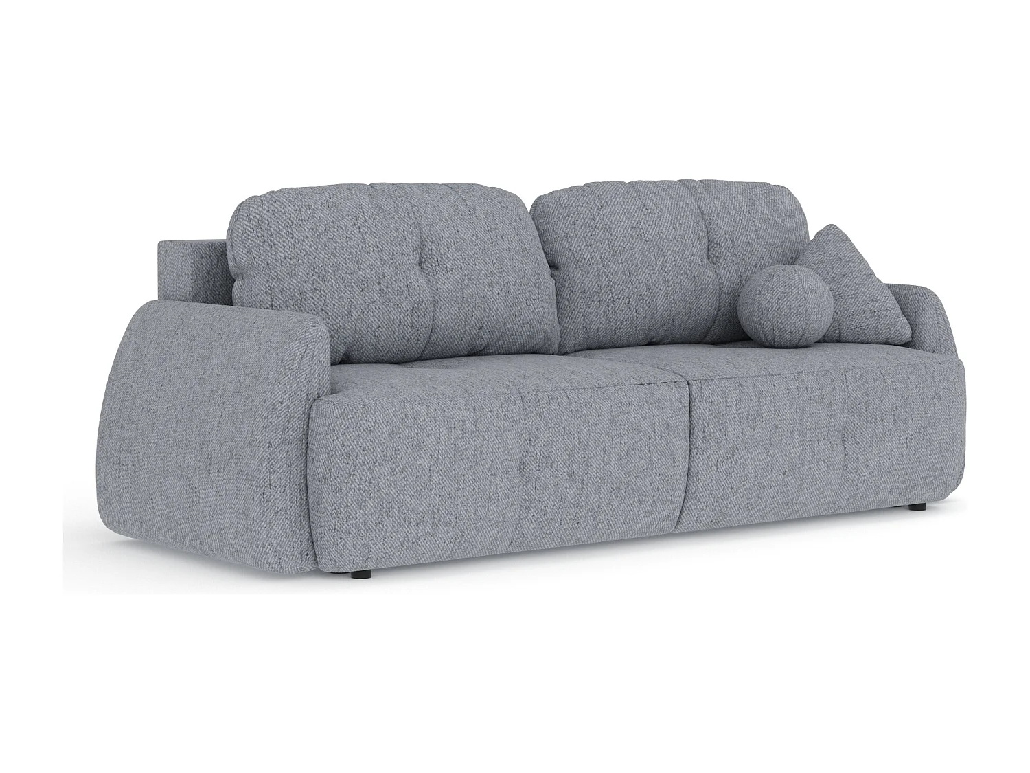 Canapé convertible Loca - toile tissée - 3 places - gris