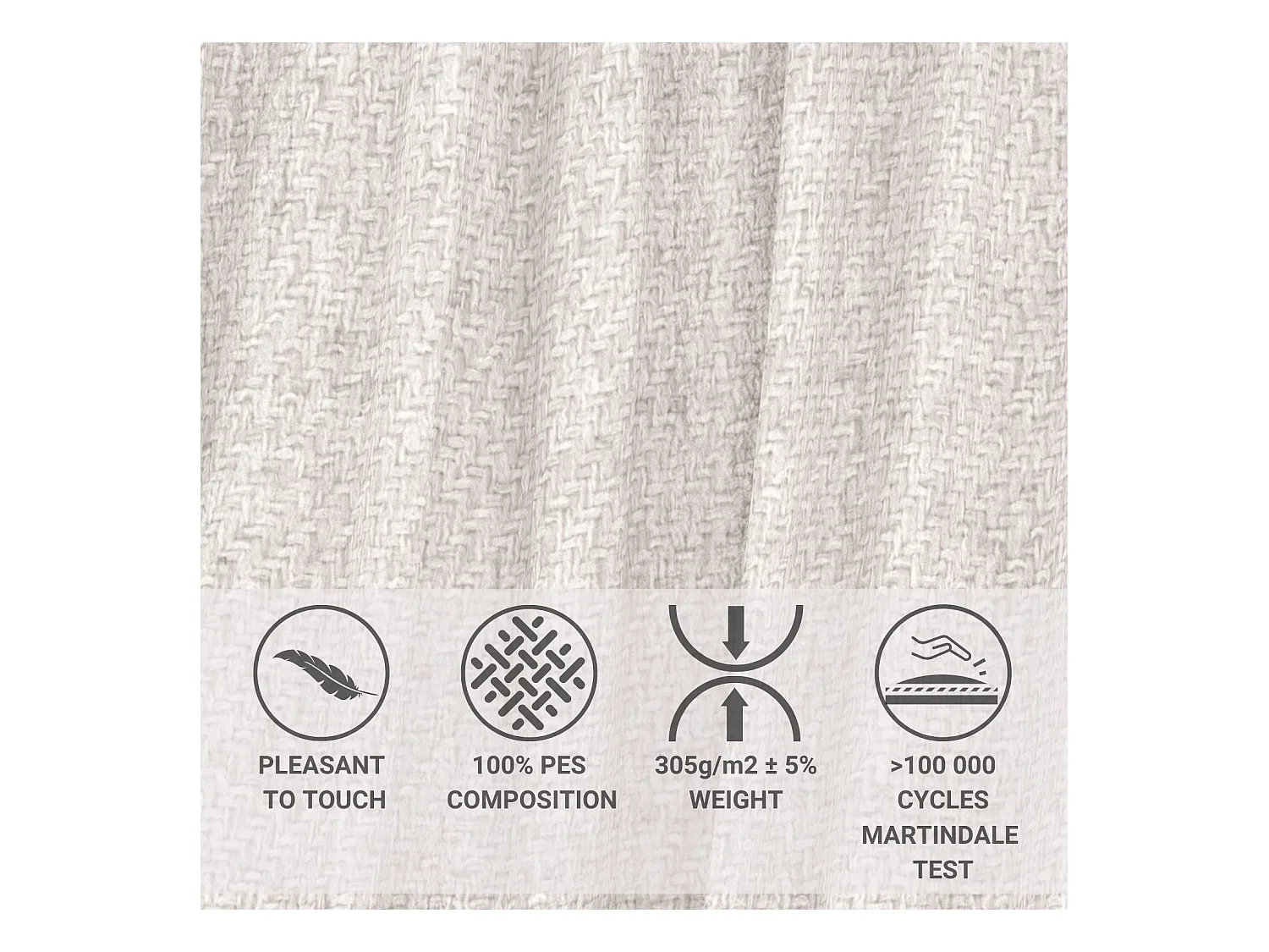 Canapé d'angle convertible Ucci - toile tissée - 4 places - beige