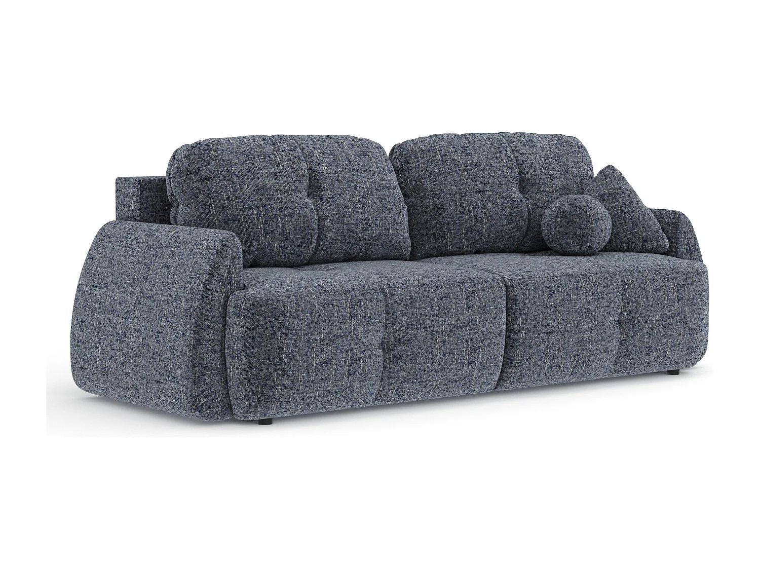 Canapé convertible Loca - toile tissée - 3 places - bleu marine