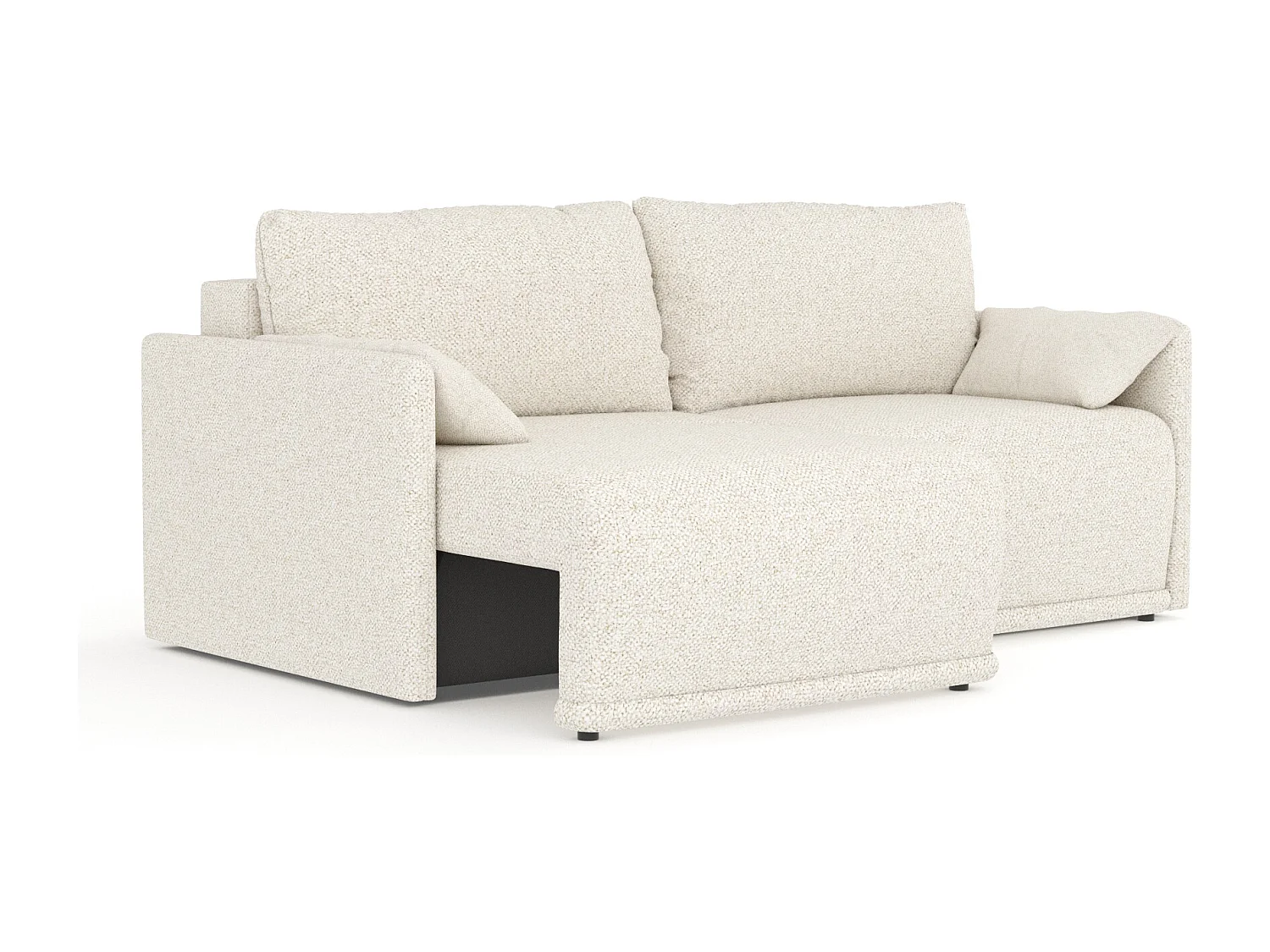 Canapé convertible Nappa - boucle - 3 places - creme
