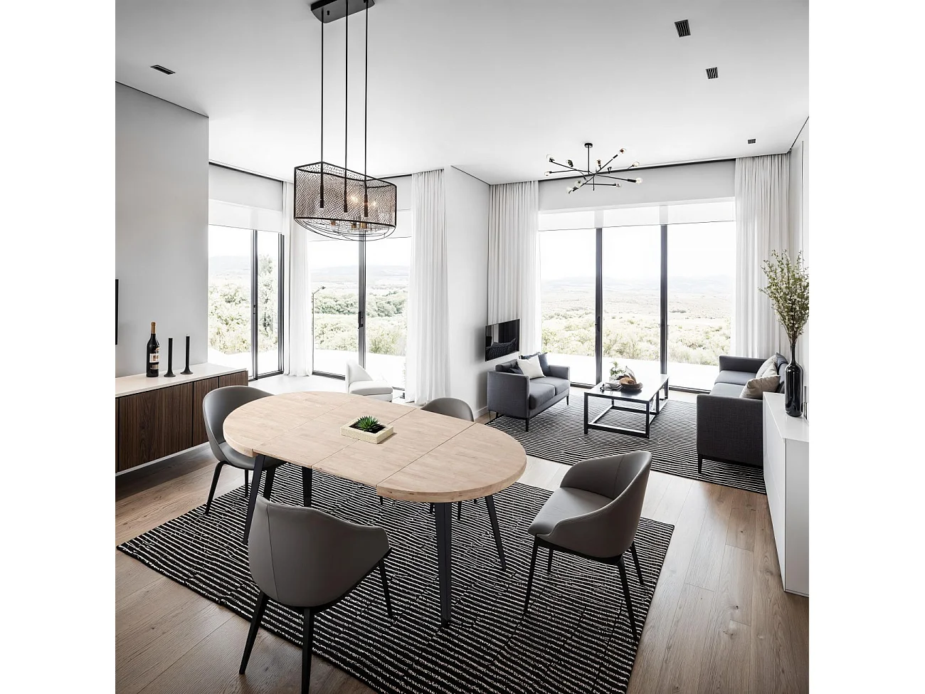 Mesa redonda Berg extensible 120-200