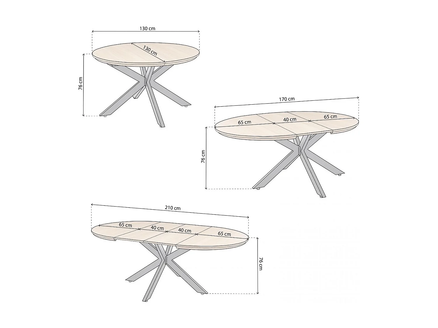 Mesa redonda extensível Asuna