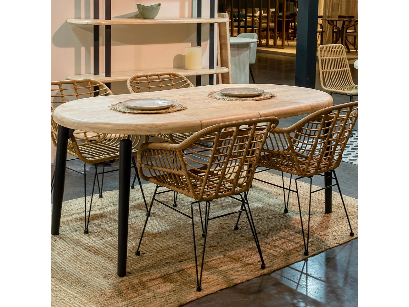 Mesa redonda extensível Padma