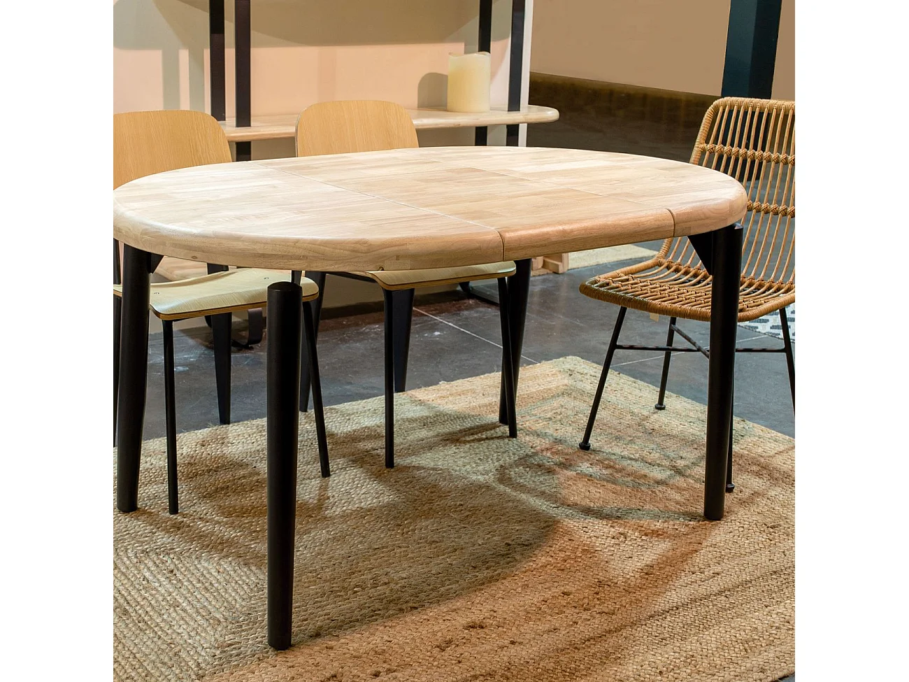 Mesa redonda extensível Padma