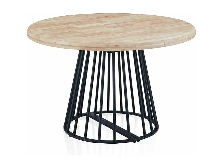 Mesa redonda extensible Meztil Negro - Roble