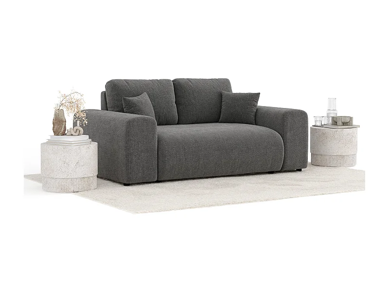 Sofa aus Chenille-Stoff Zanzibar - Zwei-Personen - grau