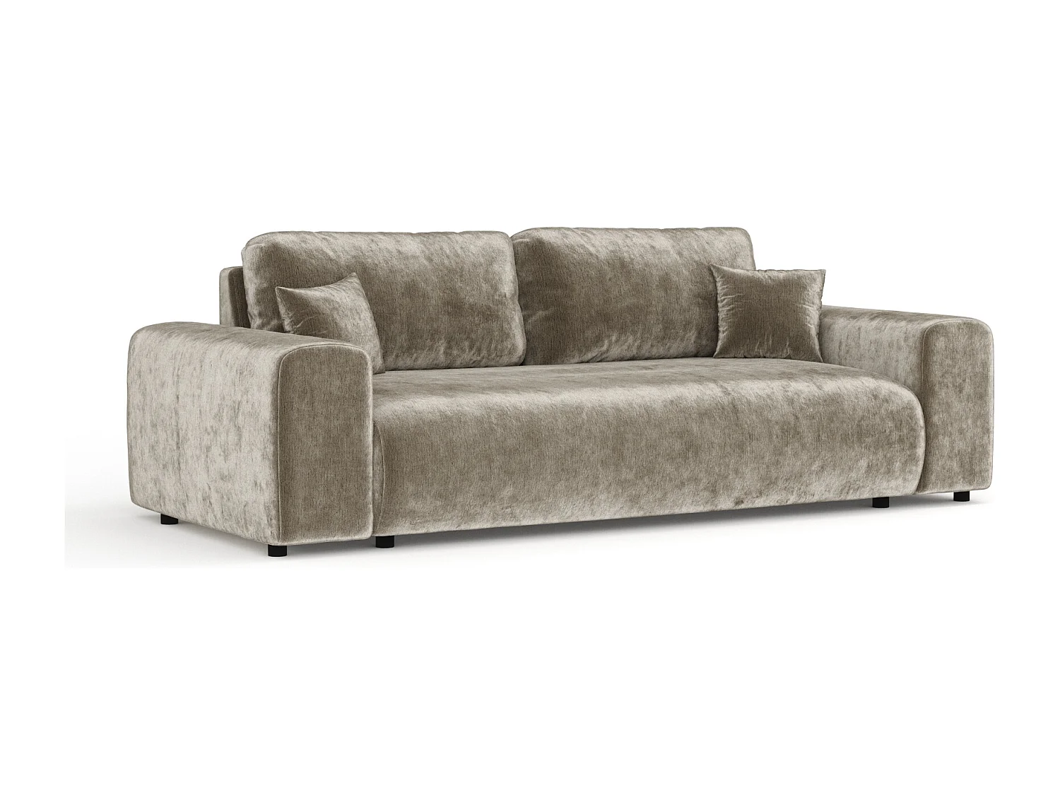 Canapé en tissu chenille Zanzibar - 3 places - beige