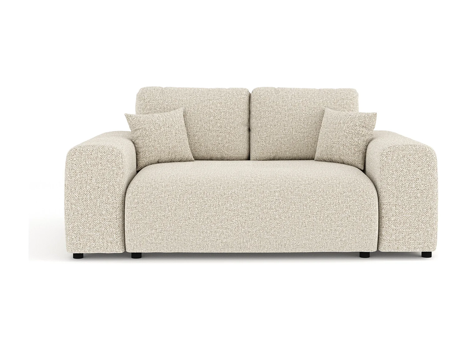 Canapé en tissu bouclette Zanzibar - 2 places - beige