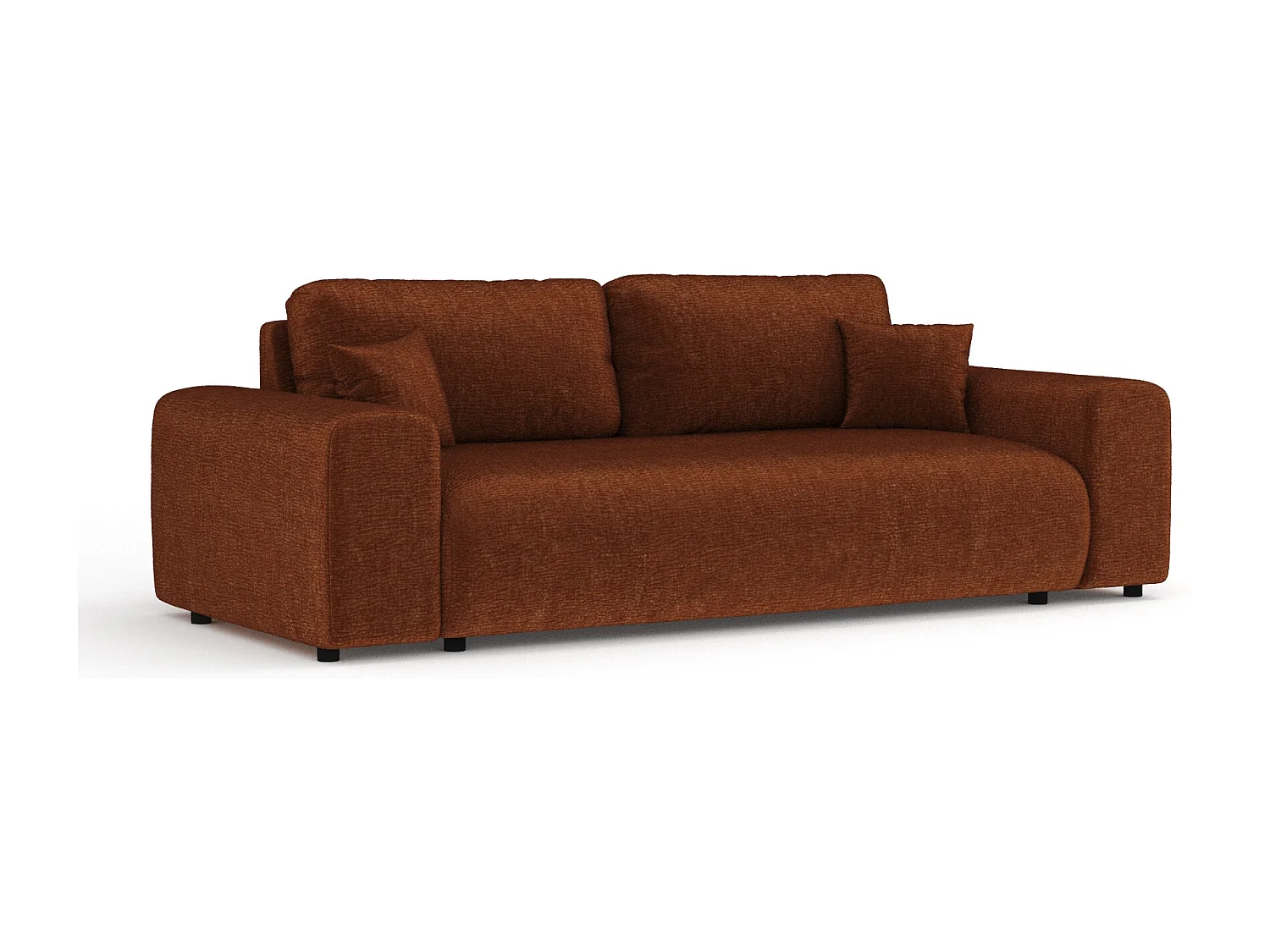 Canapé en tissu chenille Zanzibar - 3 places - couleur cuivre