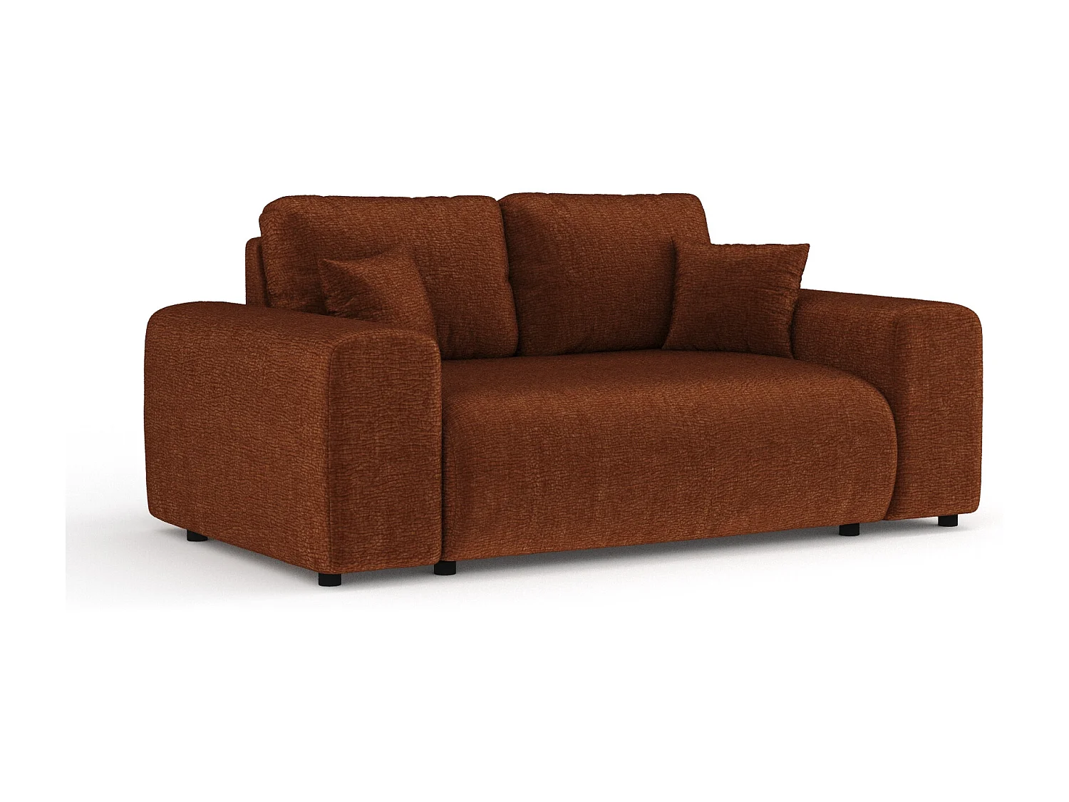 Canapé en tissu chenille Zanzibar - 2 places - couleur cuivre