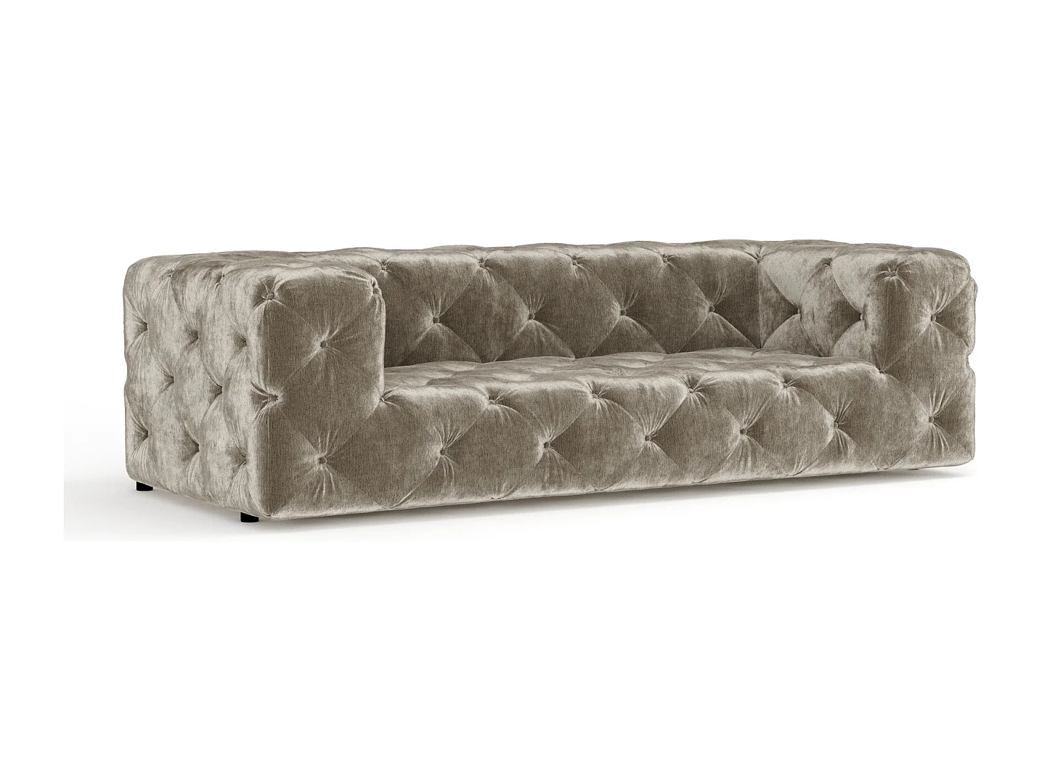 Canapé Cosimo - chenille - 3 places - beige