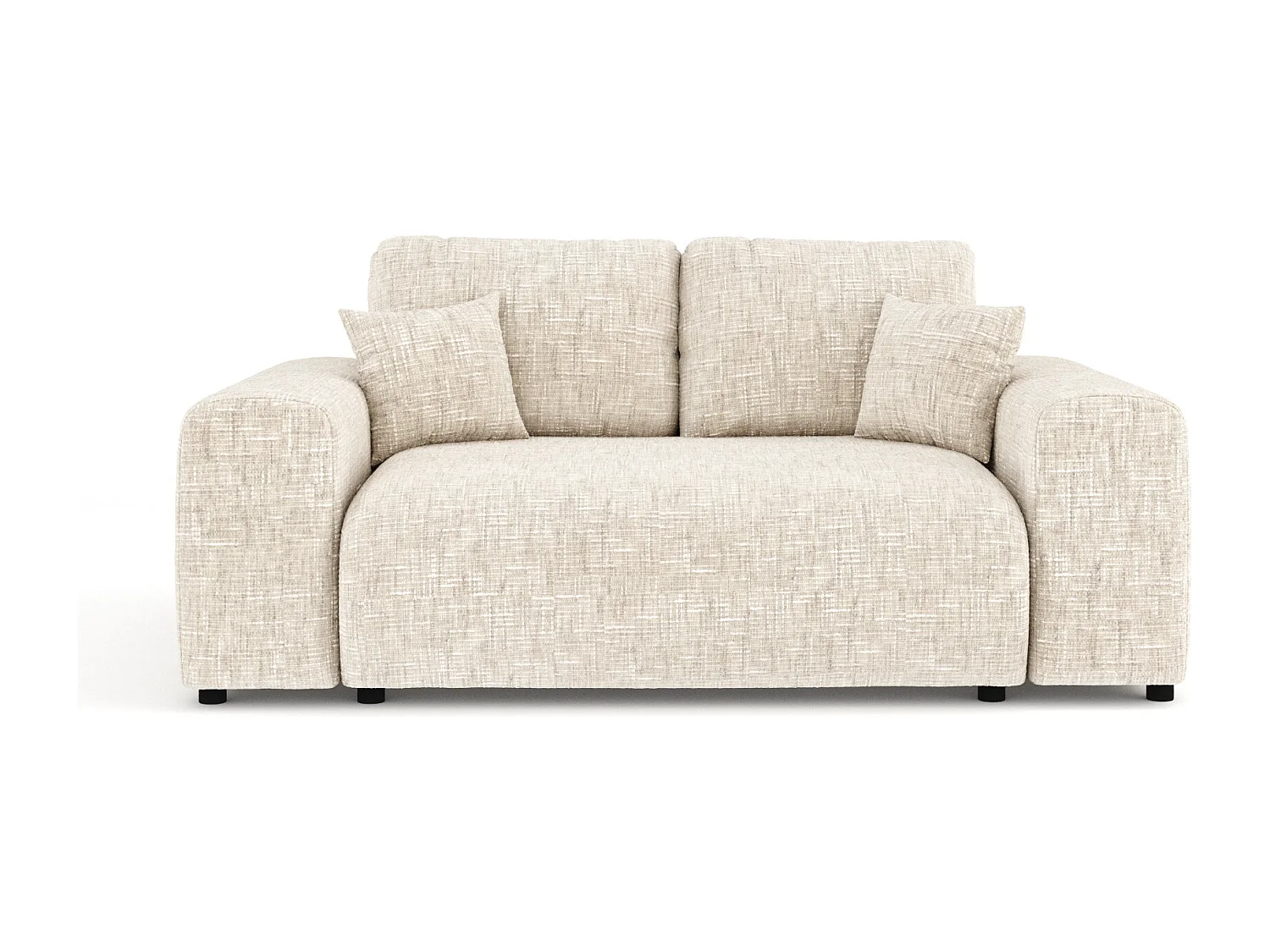 Canapé en toile tissée Zanzibar - 2 places - creme