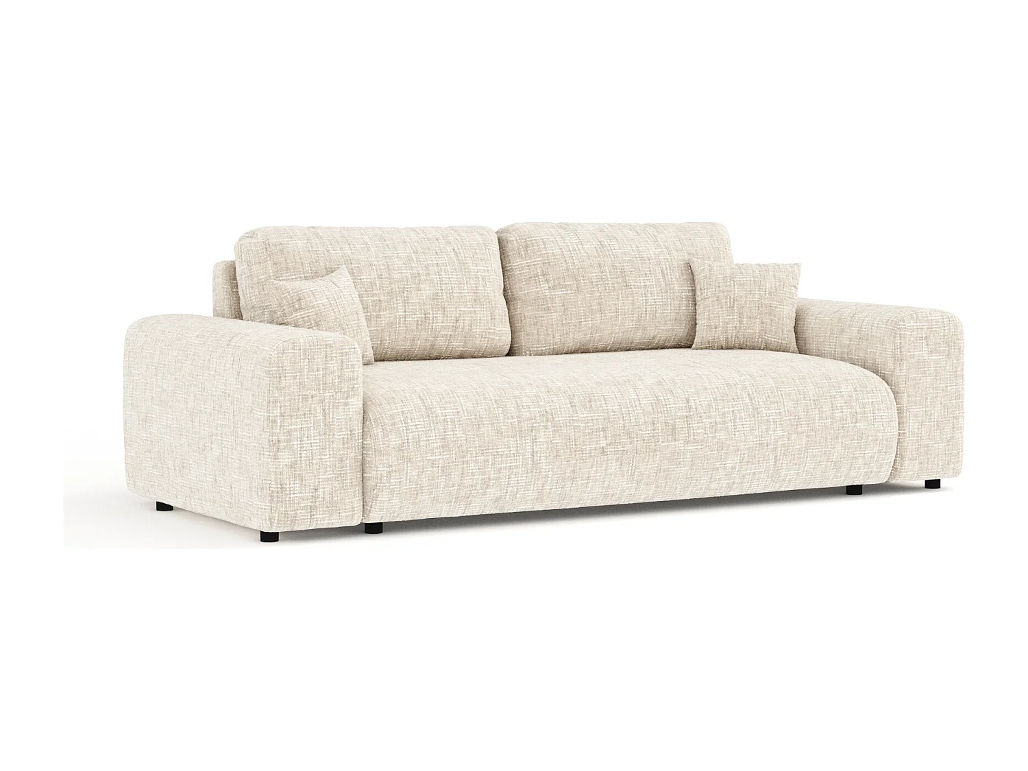 Canapé en toile tissée Zanzibar - 3 places - creme