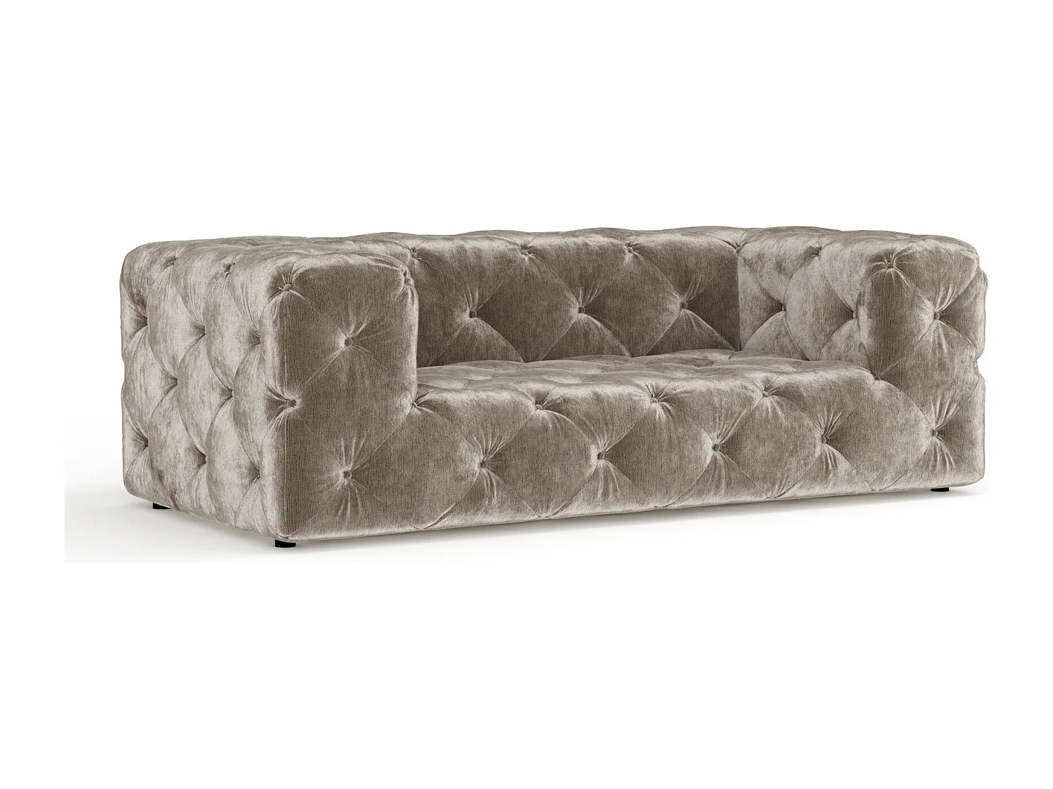 Canapé Cosimo - chenille - 2 places - beige